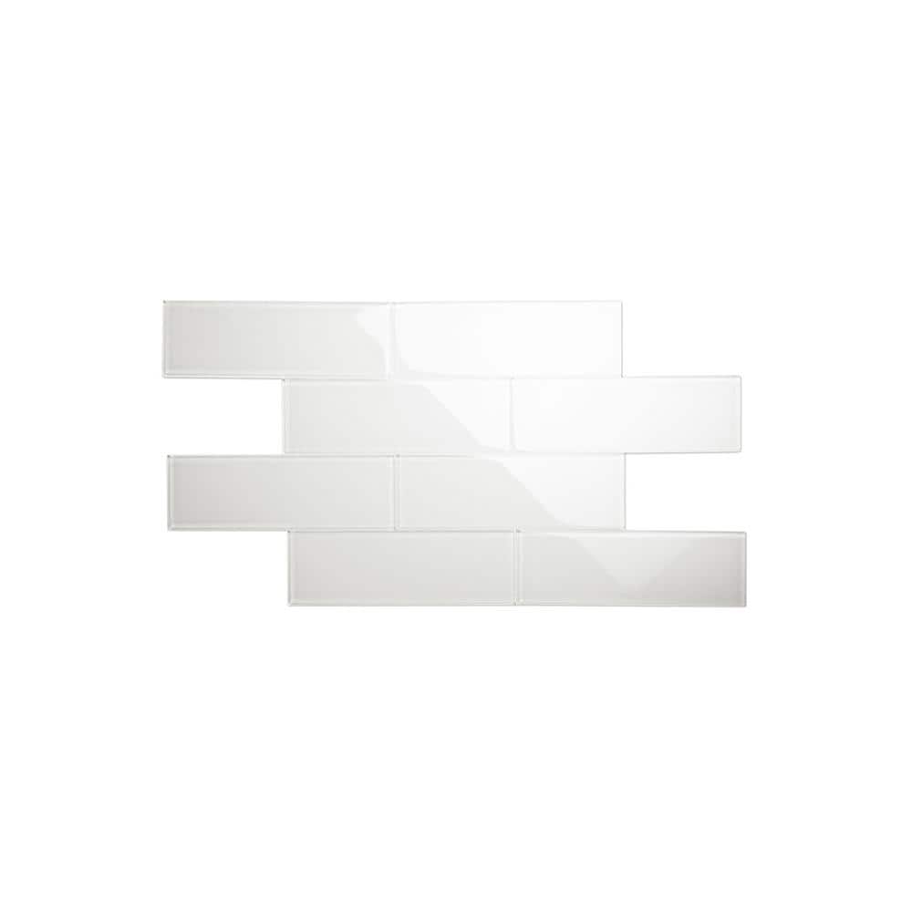 Alabaster Glass Subway 4" x 12" Wall Tile