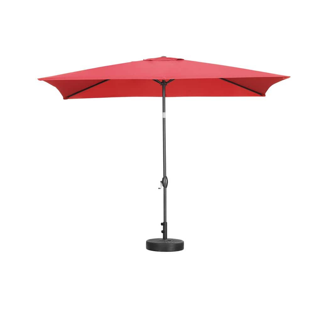 9.84 ft. Aluminum Market Crank and Tilt Patio Umbrella in Red without base price history on PriceWatchPro