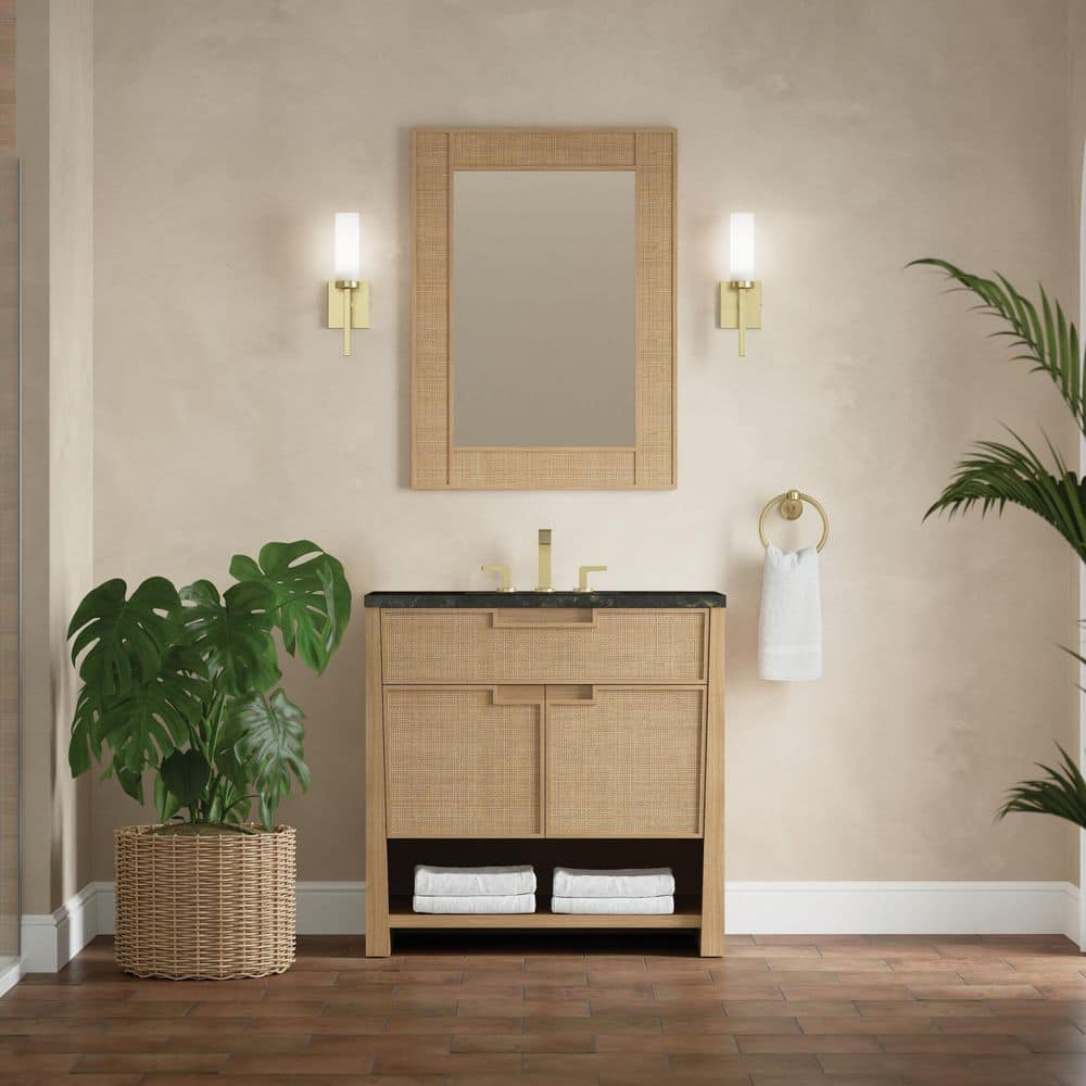 Solene 36.0 in. Single Bath Vanity in Seaside Oak with Phantome Engineered Composite Top price history on PriceWatchPro