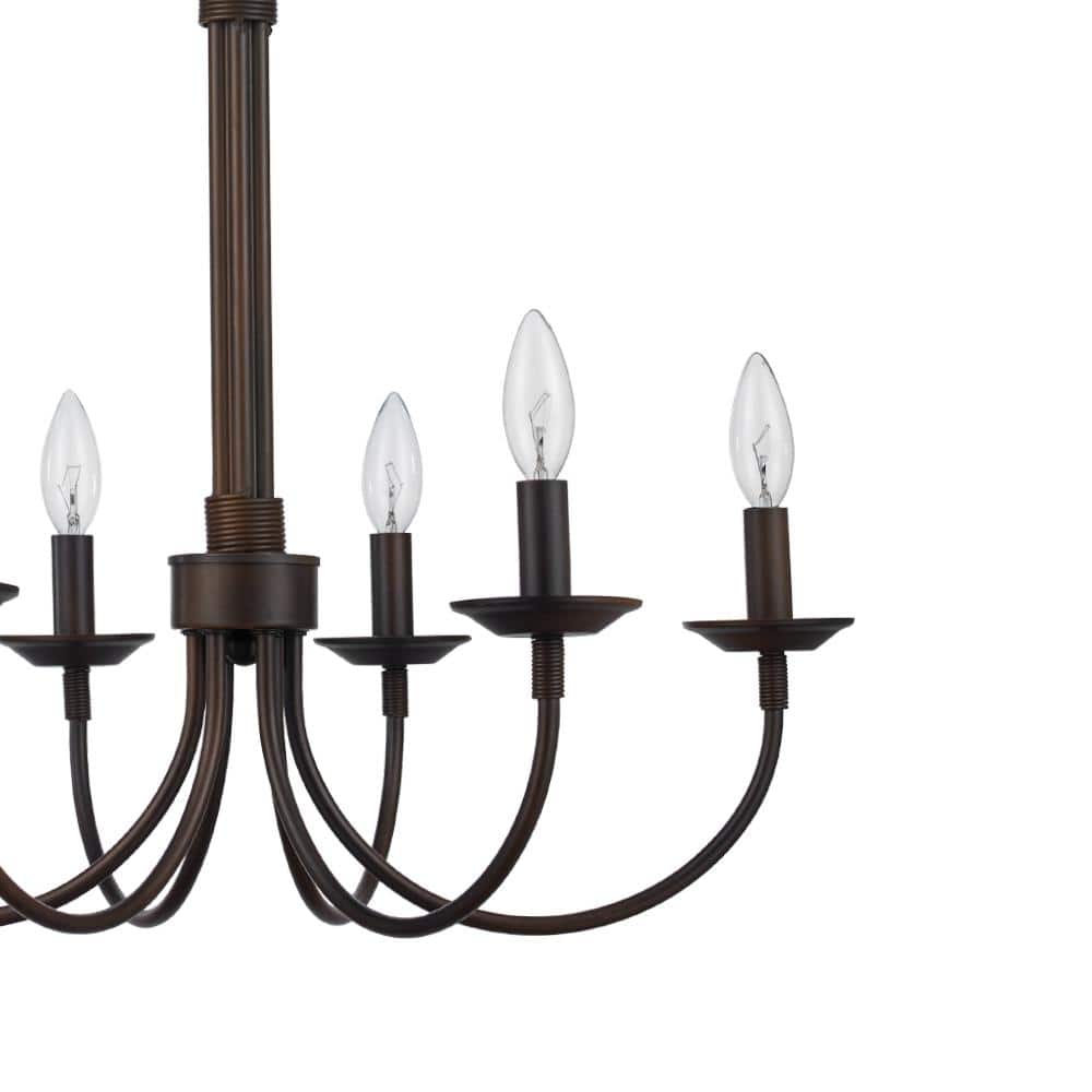 Colonial Elegance 27" Outdoor Candle-Inspired Bronze Chandelier