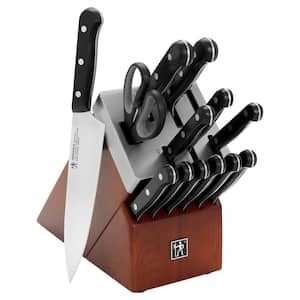 Solution Stainless Steel 14-Piece Self-Sharpening Knife Block Set