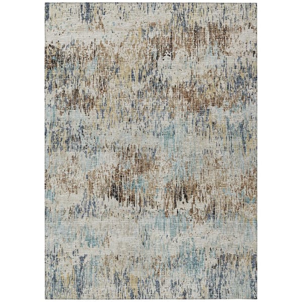 Accord Multi 9 ft. x 12 ft. Abstract Indoor/Outdoor Washable Area Rug