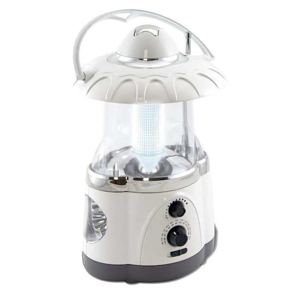 Northpoint Multifunction Battery Operated White Radio Lantern with Flashlight