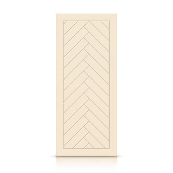 CALHOME 30 in. x 80 in. Hollow Core Beige Painted Composite MDF Interior Door Slab