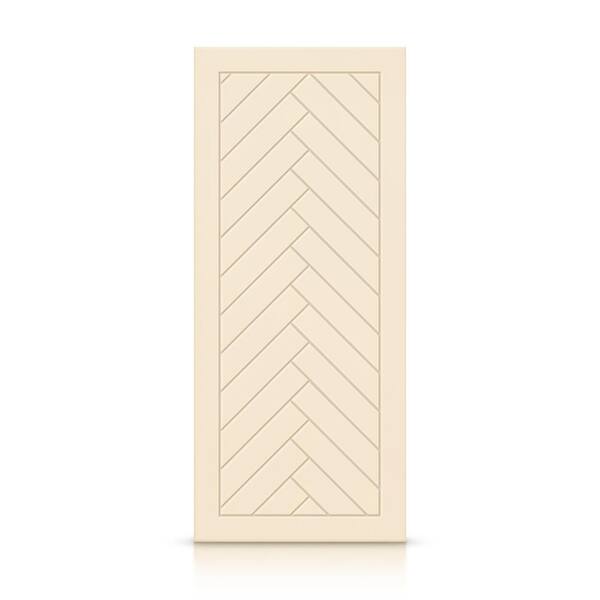 CALHOME 42 in. x 84 in. Hollow Core Beige Painted Composite MDF Interior Door Slab