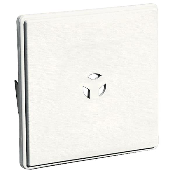 Builders Edge 6.625 in. x 6.625 in. #123 White Dutch Lap Surface Universal Mounting Block