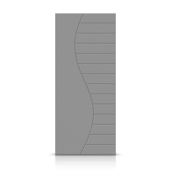 CALHOME 30 in. x 80 in. Hollow Core Light Gray Painted Composite MDF Interior Door Slab