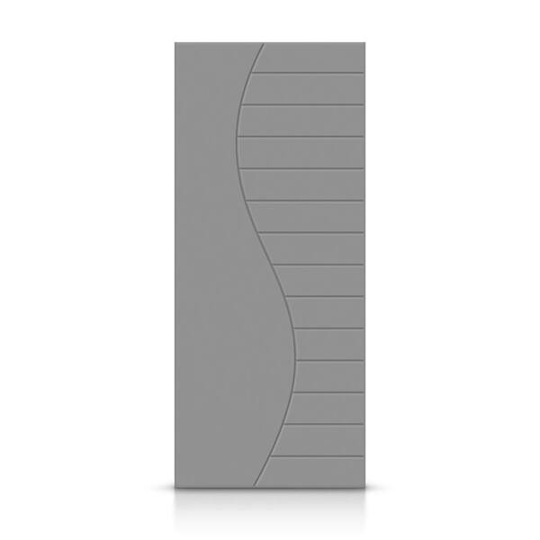 CALHOME 30 in. x 84 in. Hollow Core Light Gray Painted Composite MDF Interior Door Slab