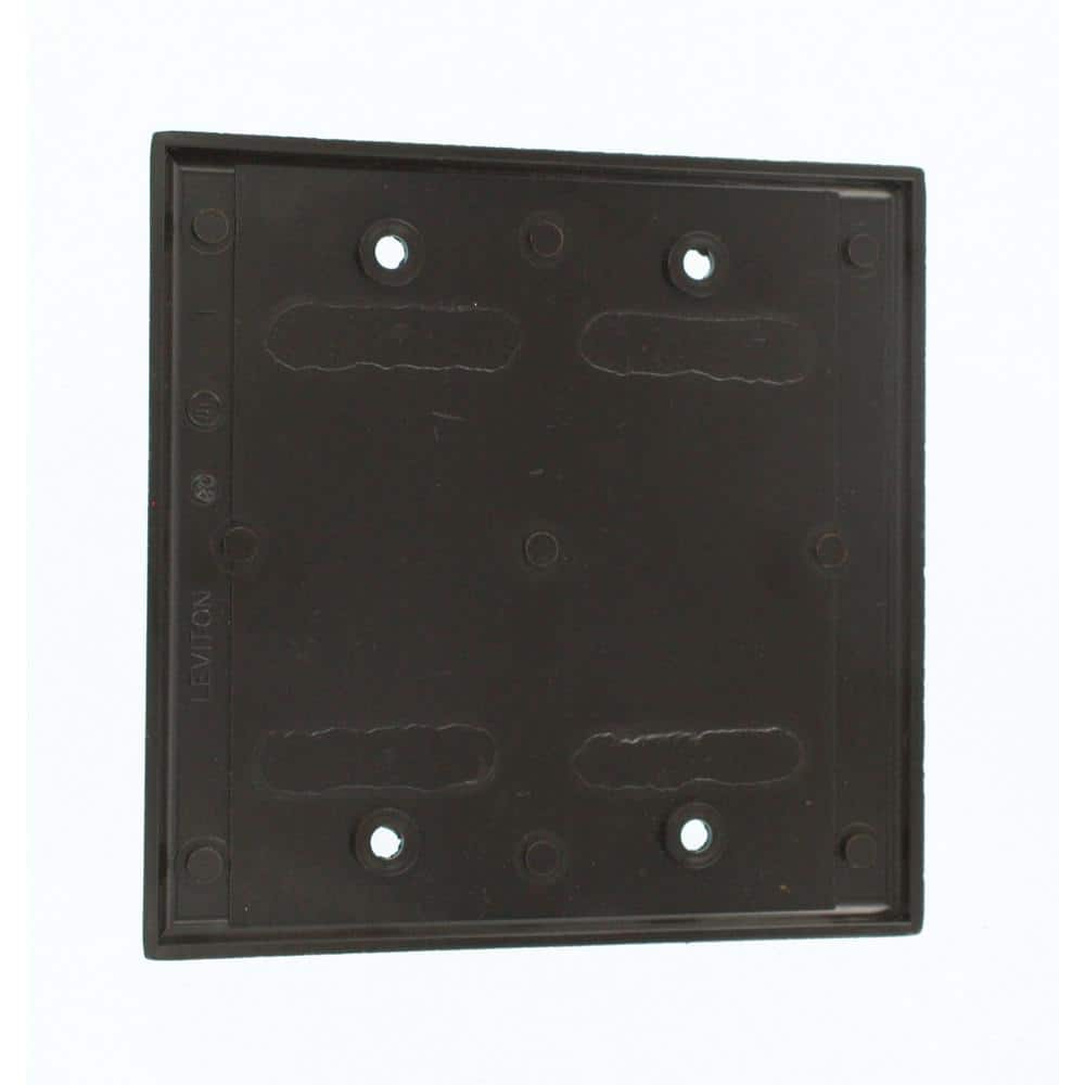 Brown Thermoset 2-Gang Blank Wall Plate