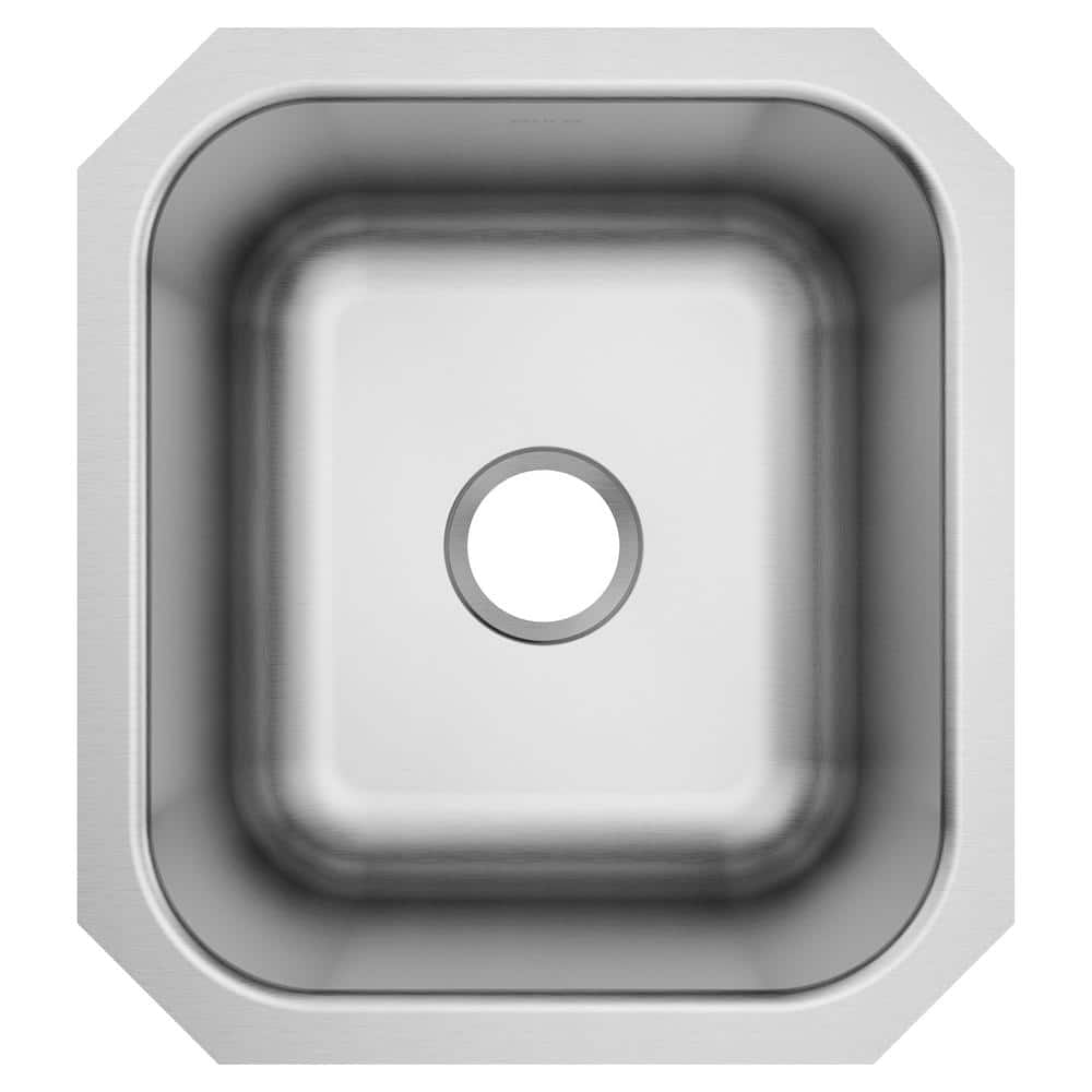 Satin Stainless Steel Undermount Single Bowl Kitchen Sink