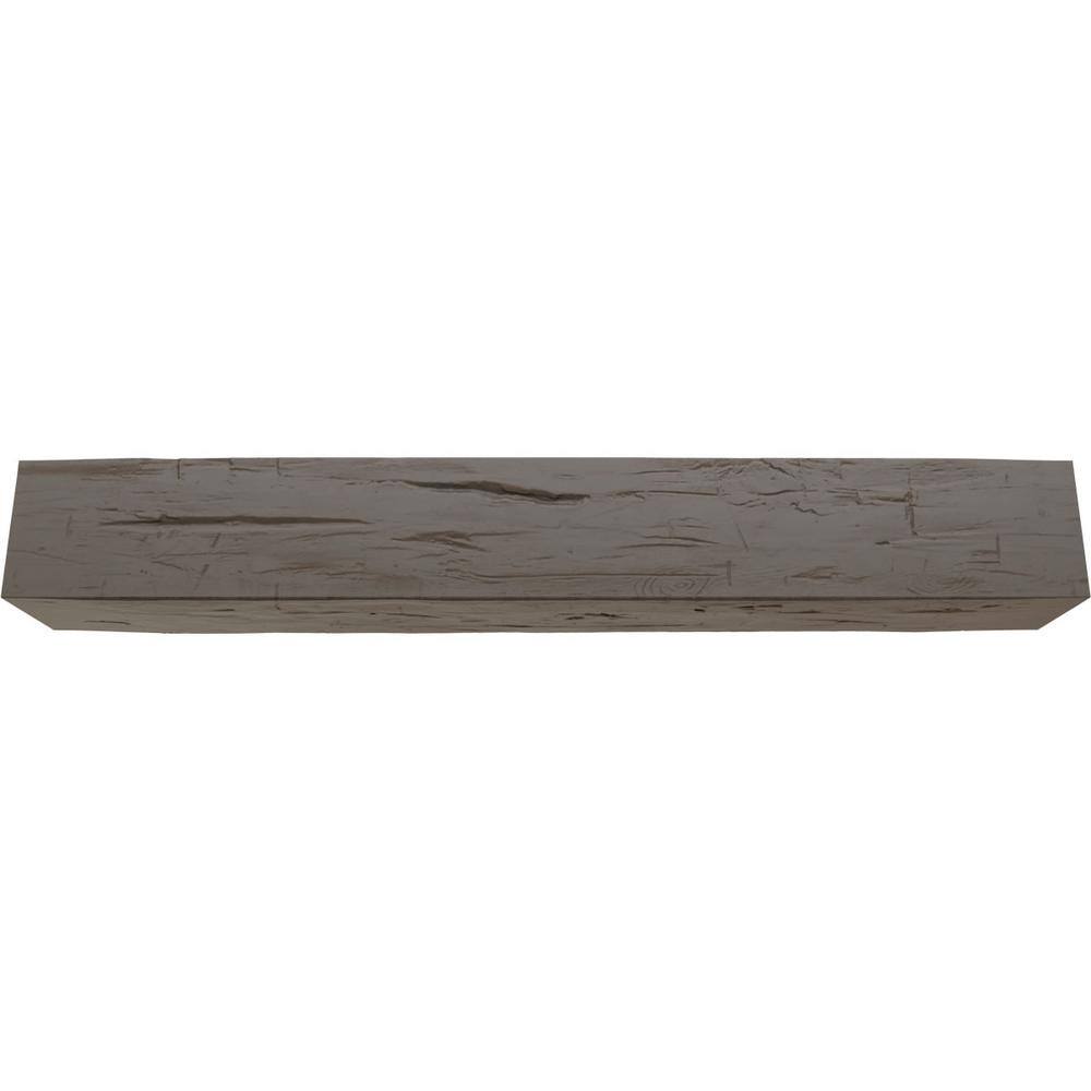 Natural Honey Dew Faux Wood U-Shaped Ceiling Beam, 4" x 4" x 8'