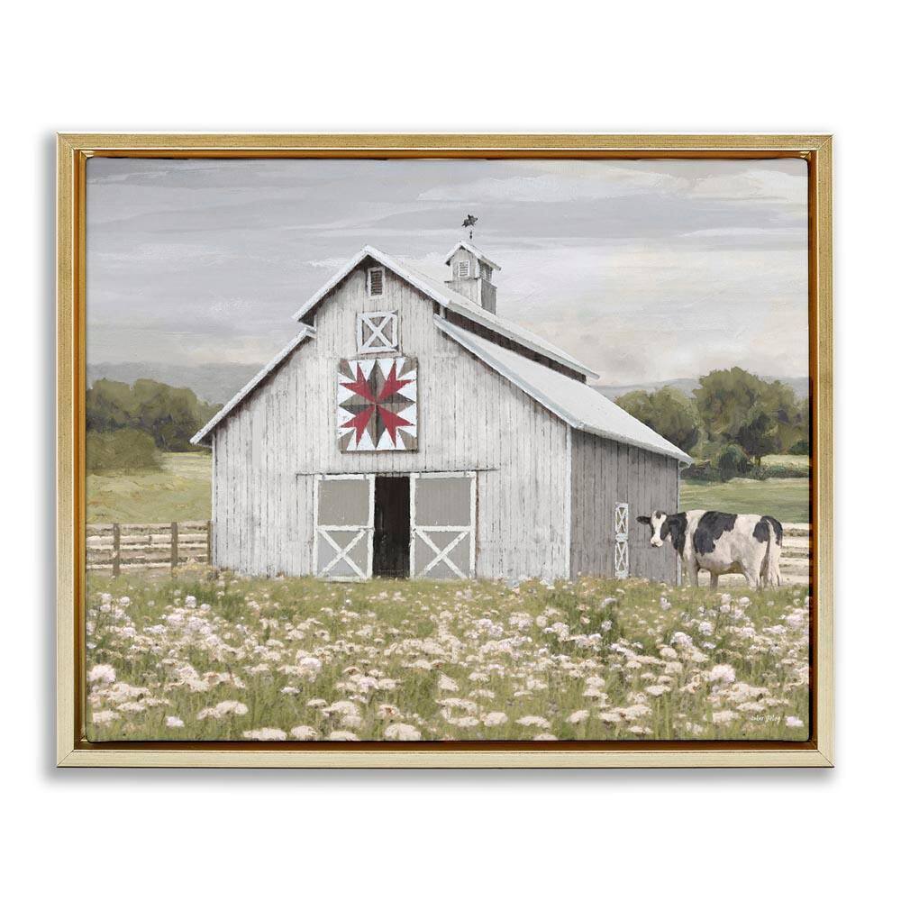 Rustic Barn Meadow by Amber Sterling Gold Floater Frame Nature Graphic Art Print 25 in. x 31 in. price history on PriceWatchPro