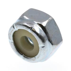 #10-24 Grade 2 Zinc Plated Steel Nylon Insert Lock Nuts (50-Pack)