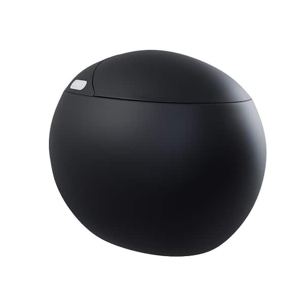 Plaisir Smart 1-Piece 1.28 GPF Single Flush Toilet in Matte Black