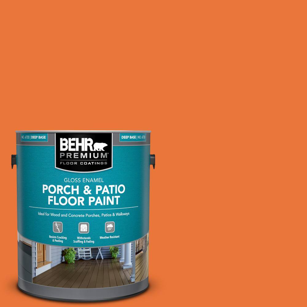 1 gal. Home Decorators Collection #HDC-MD-27 Tart Orange Gloss Enamel Interior/Exterior Porch and Patio Floor Paint price history on PriceWatchPro