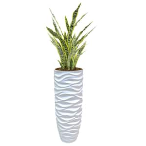 4.84" Artificial Tall Agave With Fiberstone Planter