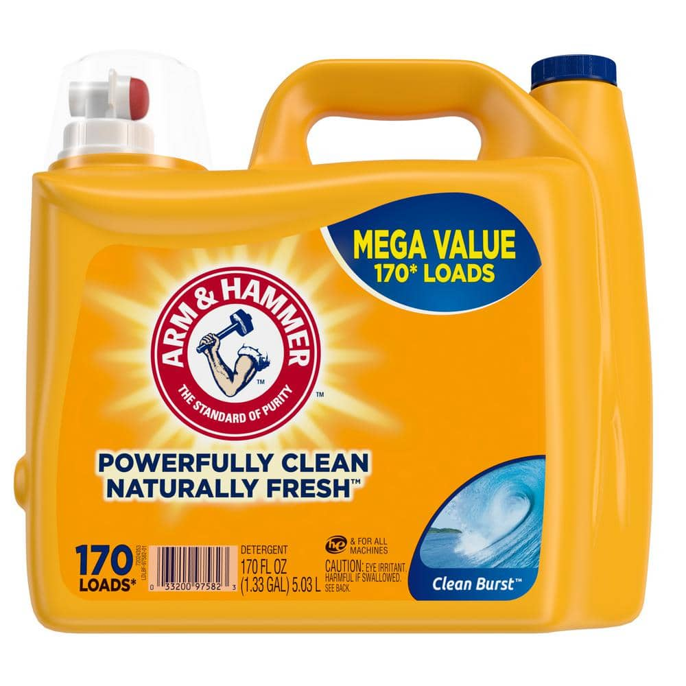 ARM & HAMMER 170 Oz. Arm And Hammer Clean Burst Dual HE Liquid Laundry ...