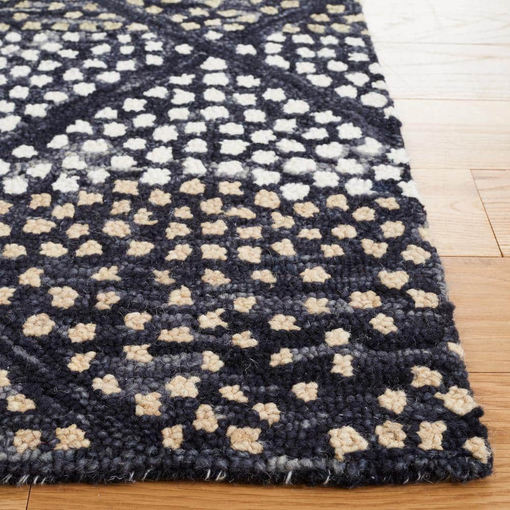 Trace TRC513 Hand Tufted Area Rug - Navy/Ivory - 3'x5' - Safavieh.