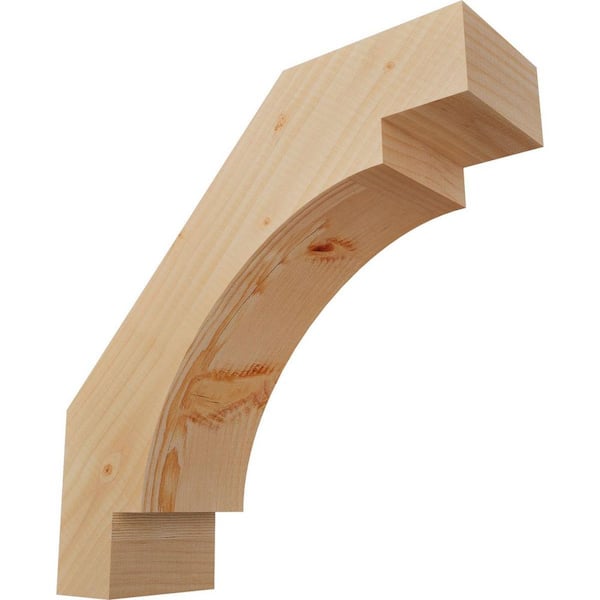 Ekena Millwork 5 1/2"W x 18"D x 18"H Merced Smooth Knee Brace, Douglas Fir