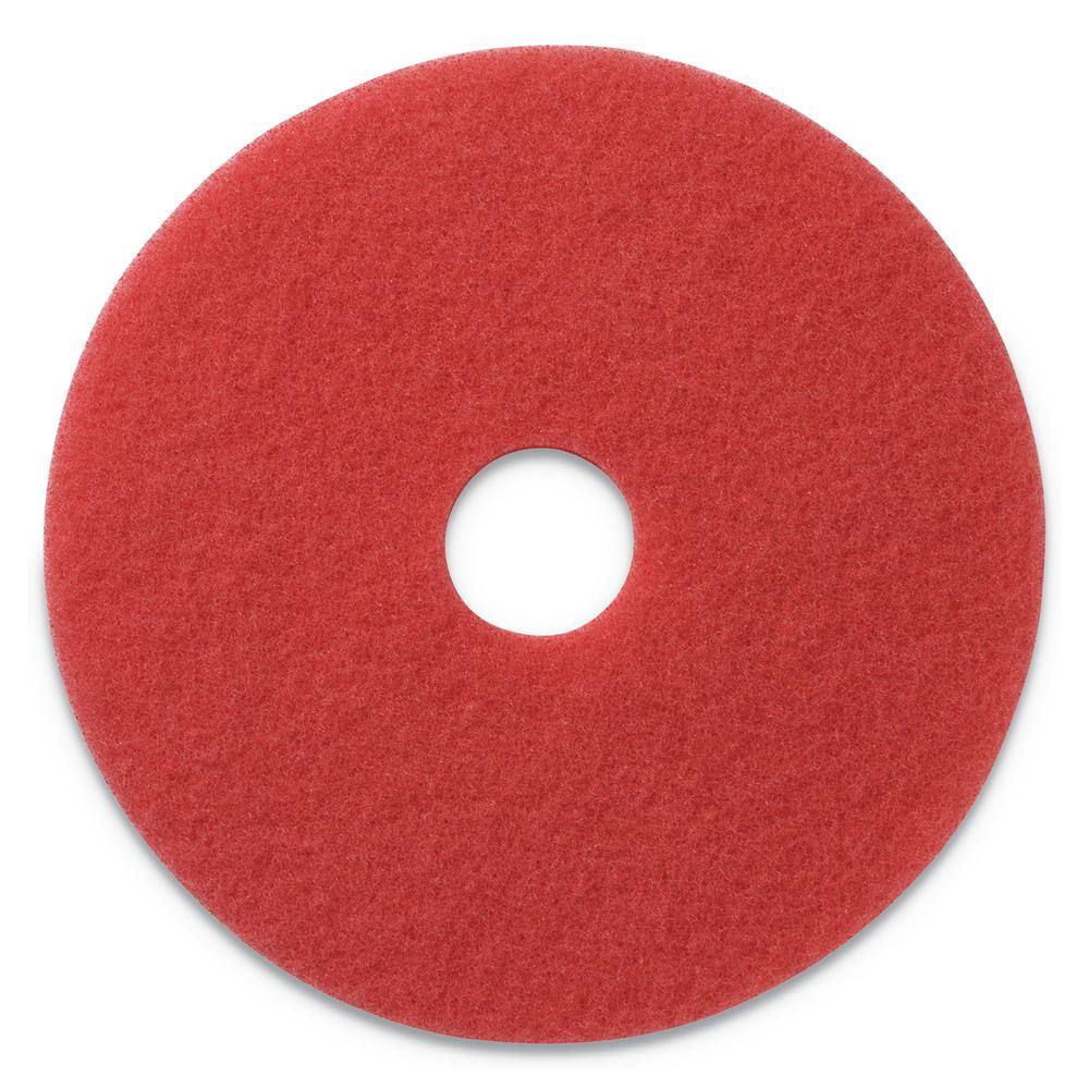 AMERICO Buffing Pads, 17 in. Dia, Red, (5Carton) AMF404417 The Home