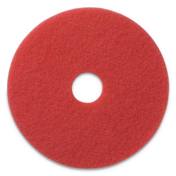 AMERICO Buffing Pads, 17 in. Dia, Red, (5Carton) AMF404417 The Home