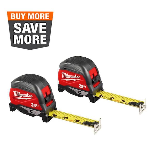25 ft. Compact Magnetic Tape Measure (2-Pack)
