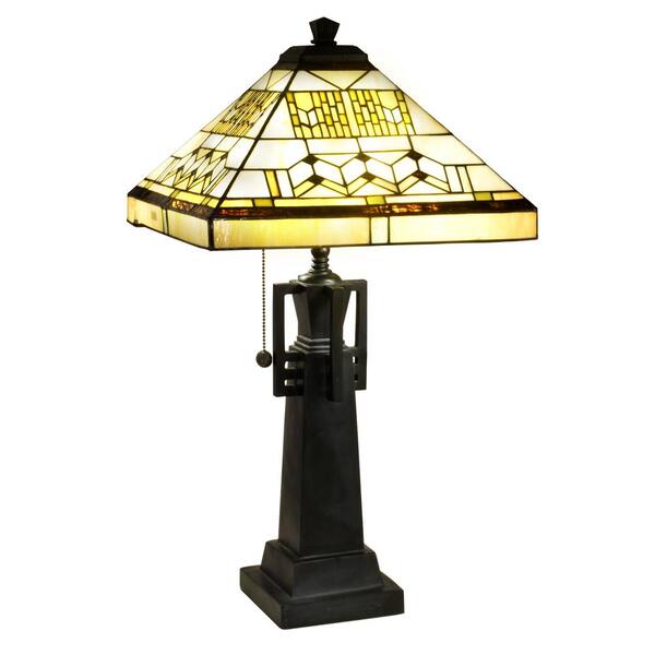 Dale Akron Tower Mission 22 In, Vintage Glass Table Lamp Shades