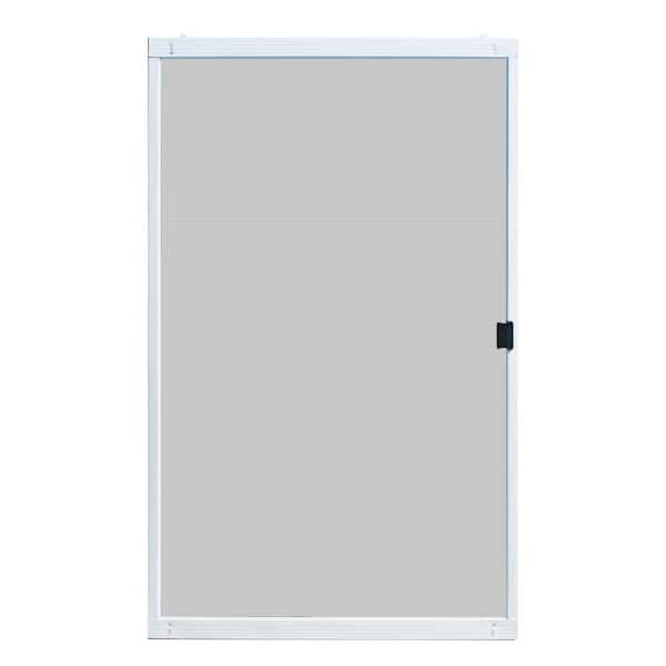 Unique Home Designs 48 in. x 80 in. Adjustable Fit White Metal Sliding Patio Screen Door