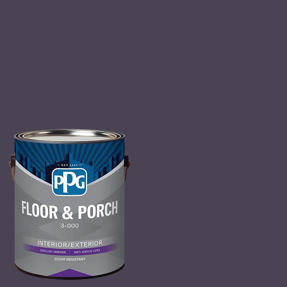 PPG 1 gal. PPG1172-7 Blackberry Satin Interior/Exterior Floor and