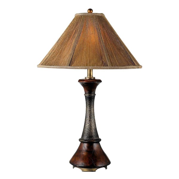 Home Decorators Collection String Shade 29 in. Bronze Table Lamp