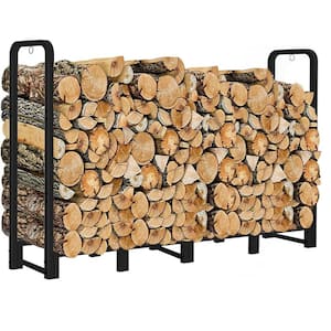 8 ft. x 3.8 ft. Firewood Rack Stand Heavy Duty Logs Holder for Fireplace