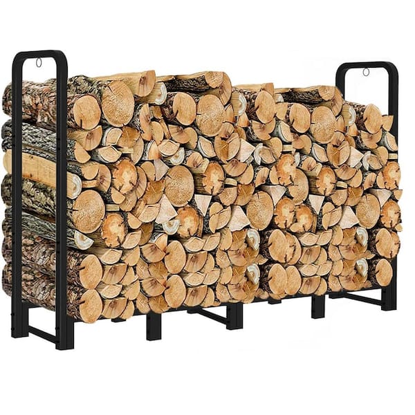 8 ft. x 3.8 ft. Firewood Rack Stand Heavy Duty Logs Holder for Fireplace