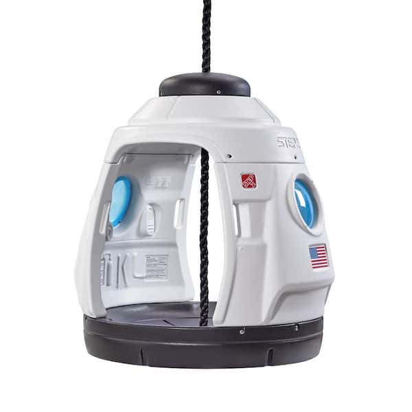 Space Capsule Swing with 2-in-1 Playhouse and Swing Design