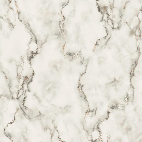 Seabrook Designs 60.75 sq. ft. Limestone and Metallic Copper Nettie Abstract Marble Unpasted Paper Wallpaper Roll