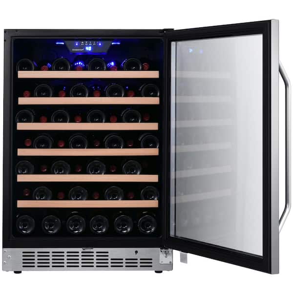 EdgeStar - 53 Bottle 24 in. Built-In Single Zone Wine Cooler