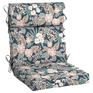 20 in. x 20 in. One Piece High Back Outdoor Dining Chair Cushion in Maylline Floral