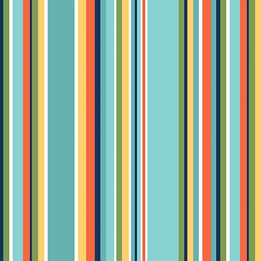 Turquoise Stripe Tufted Outdoor Wicker Cushion Set