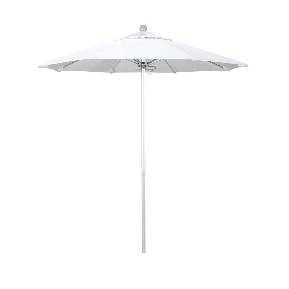 7.5 ft. Silver Aluminum Commercial Market Patio Umbrella with Fiberglass Ribs and Push Lift in White Olefin price history on PriceWatchPro