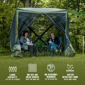 Quick Set Traveler Portable Camping Outdoor Canopy Shelter Plus 3 Wind Panels