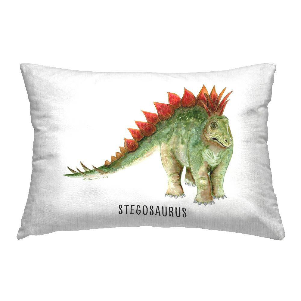 Stegosaurus Dinosaur Learning Green Print Polyester 14 in. X 20in. Throw Pillow price history on PriceWatchPro