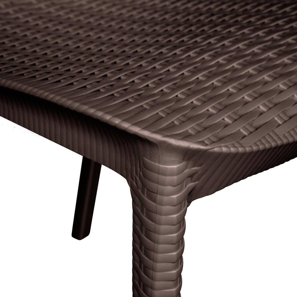 Kent Brown Plastic Outdoor Dining Armchair