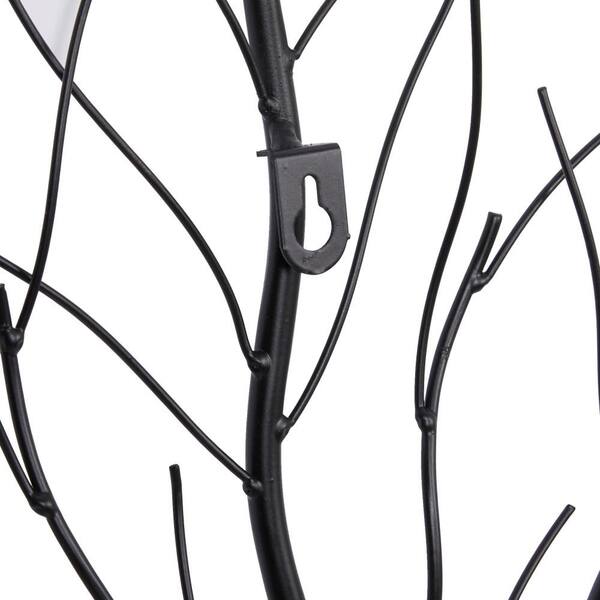 Caspian 3-Pack 37 in. x 2 in. Black Metal Starburst Wall Decor with Branch Inspired Design