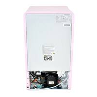 3.2 cu. ft. Mini Retro Fridge in Pink with Freezer