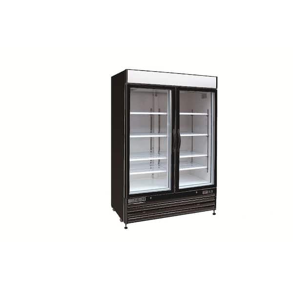 Maxx Cold X-Series 48 cu. ft. Double Door Merchandiser Refrigerator in Black