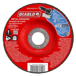 4-1/2 in. x1/4 in. x7/8 in. Metal Grinding Disc with Depressed Center (10-Pack)