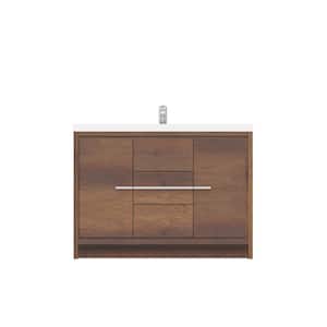 Sortino 48 in. W x 19 in. D Bath Vanity in Rosewood with Acrylic Vanity Top in White with White Basin