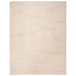 Fontana Shag Cream 8 ft. x 10 ft. Solid Area Rug