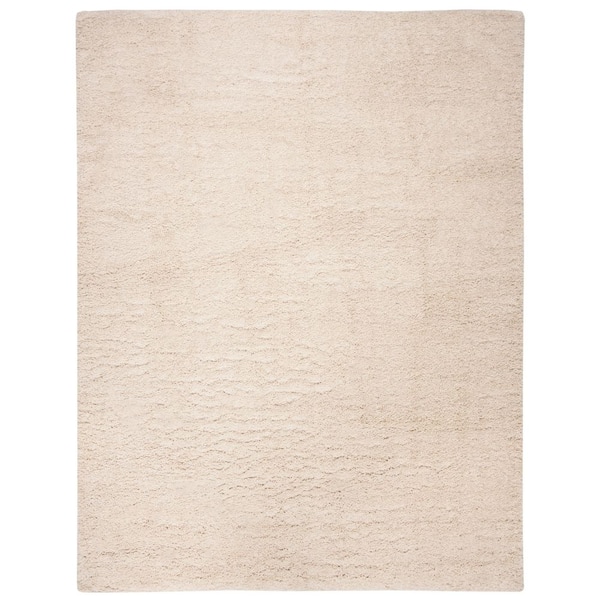 SAFAVIEH Fontana Shag Cream 8 ft. x 10 ft. Solid Area Rug