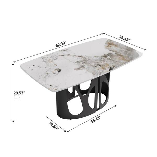 Magic Home 63 in. Pandora Rectangle Round Edge Sintered Magic Home 63 in. Pandora Rectangle Round Edge Sintered