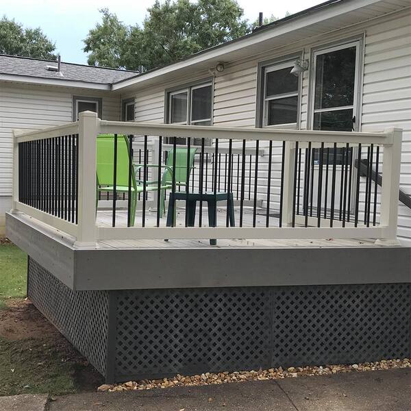 Weatherables 44 in. Vinyl Tan Railing Post Sleeve Kit